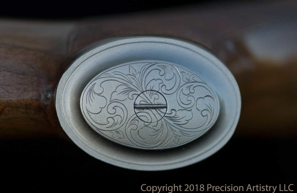 Hand Engraved Grip Cap engraved by Tira