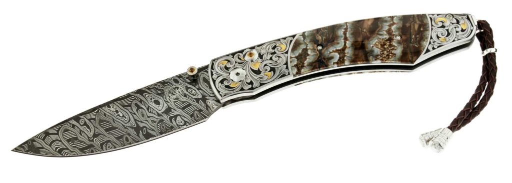 William Henry Knife Hand Engraved by Tira Mitchell